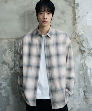 마렌 크롭 체크 셔츠 [GREYISH BEIGE]