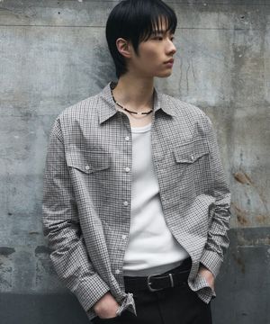 베를린 투포켓 체크 셔츠 [GREY]