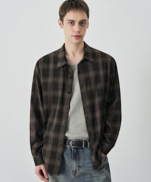 더스크 엠버 체크 셔츠 [BROWN]