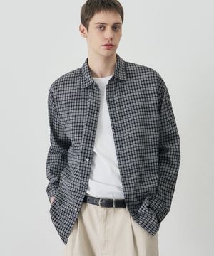 테오 그리드 체크 셔츠 [NAVY]