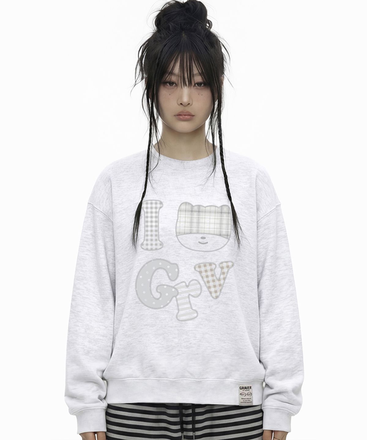 그레이버(GRAVER) [UNISEX]I LOVE GRV 맨투맨_4color