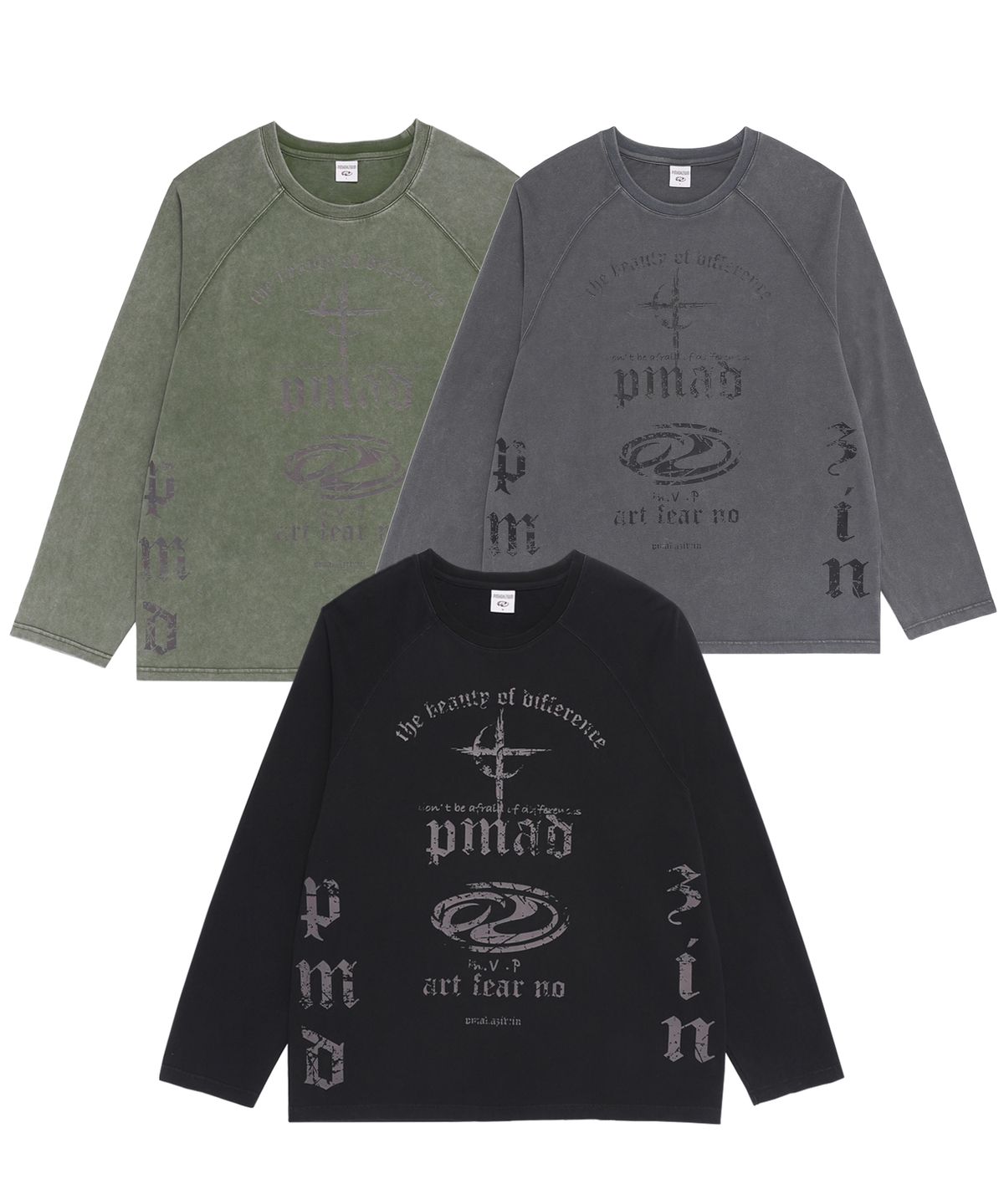 피마다지윈(PIMADAZIWIN) Dark Label Sulfur T-shirt_3Color