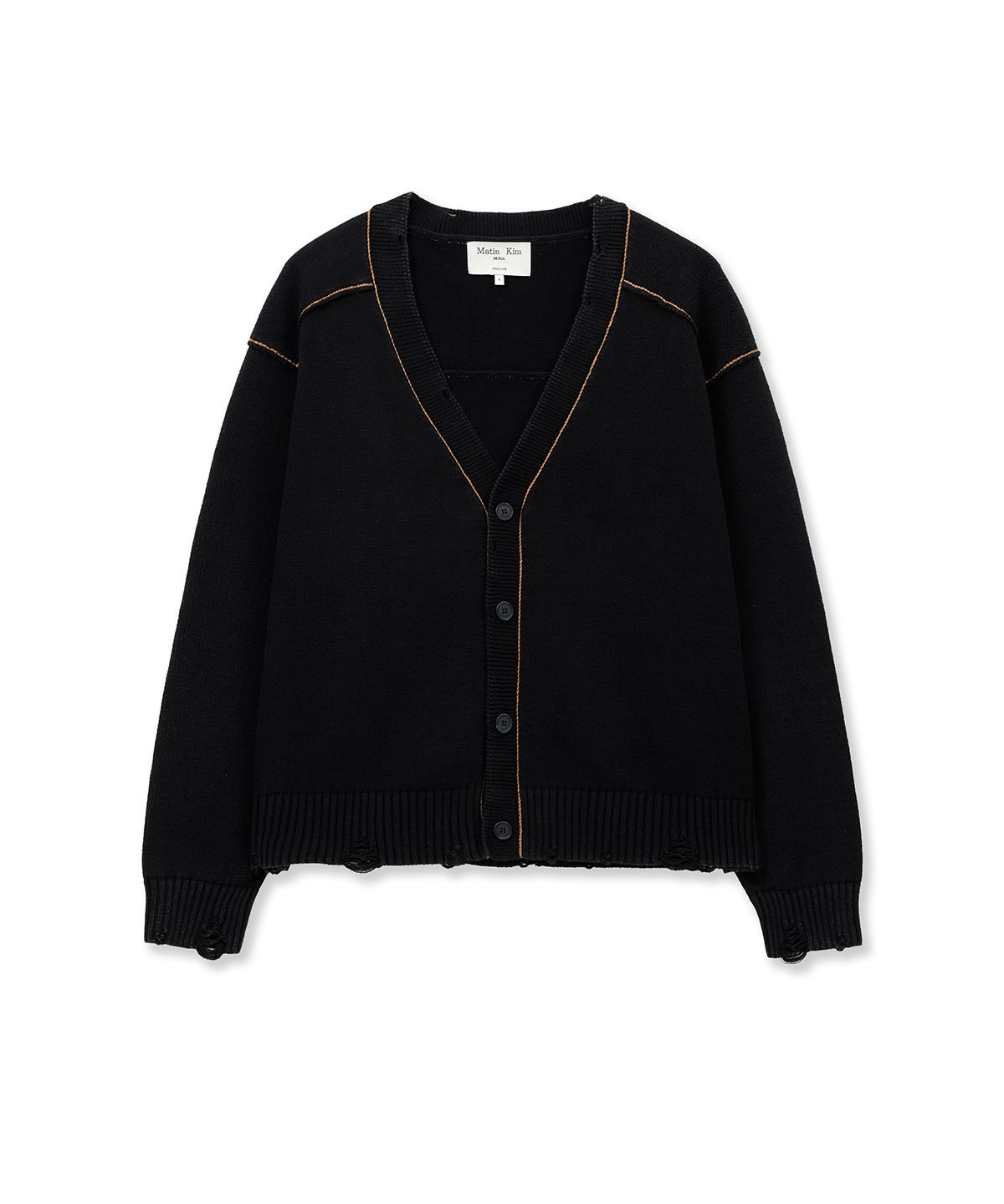MATIN KIM PUNCHING POINT LOGO カーディガン MUSINSA | MATIN KIM PUNCHING POINT LOGO KNIT CARDIGAN FOR MEN IN