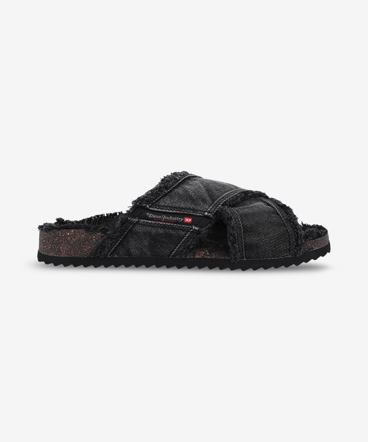 디젤(DIESEL) 우드스탁 D 크로스 슬라이드 - 블랙 / Y03793P5237H1939