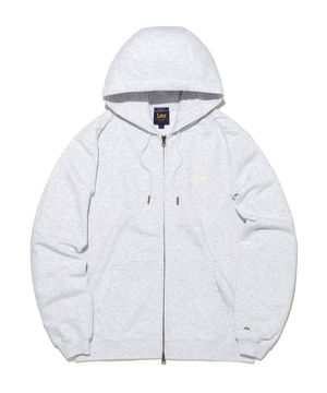 펠트 트위치 로고 후드 집업 라이트그레이