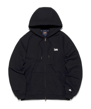 펠트 트위치 로고 후드 집업 블랙