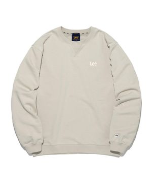 펠트 트위치 로고 맨투맨 그레이시 베이지