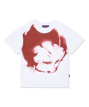 [베티붑] 레드 베티붑 티셔츠 - 화이트