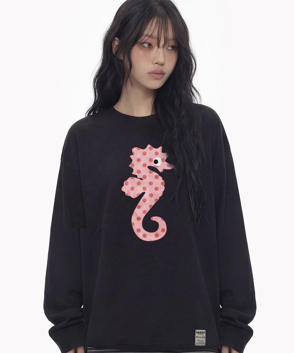 그레이버(GRAVER) [UNISEX]SEAFRIENDS 롱슬리브 티셔츠_3color
