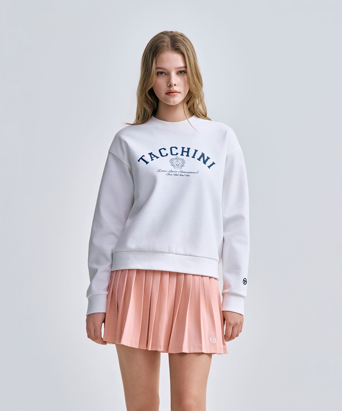 세르지오 타키니(SERGIO TACCHINI) W 쿠쉬라이트 그래픽 맨투맨 (White)