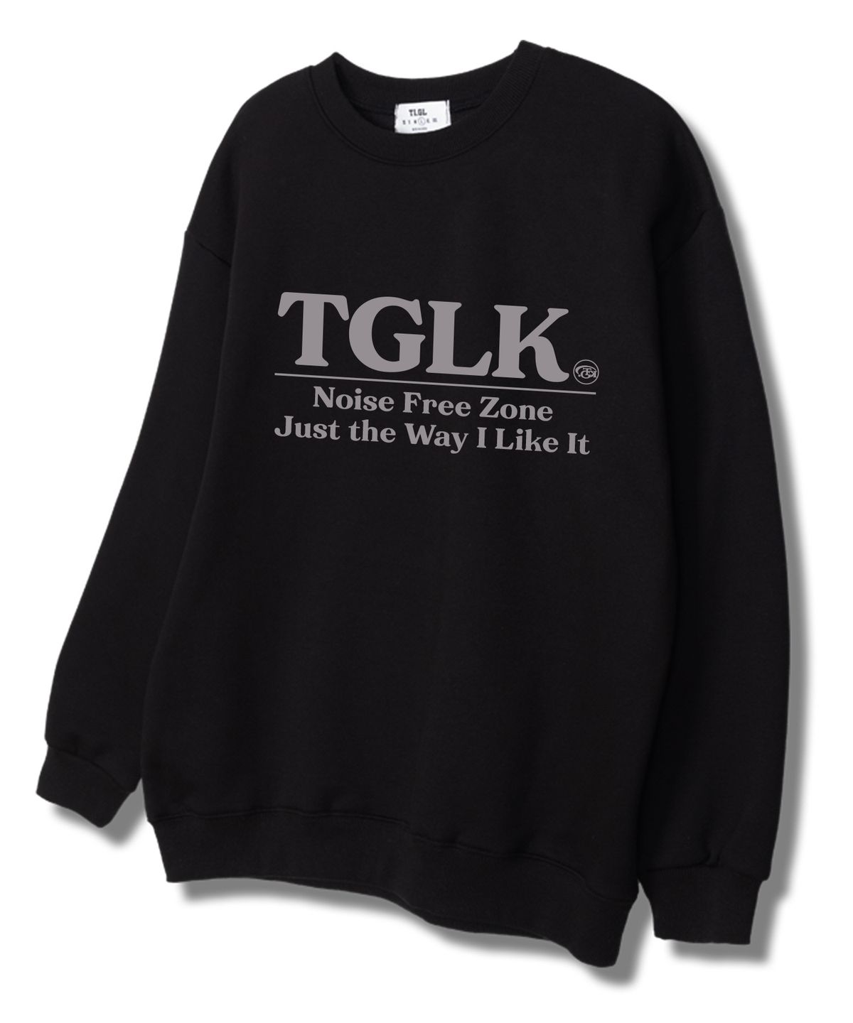 티글레이크(TI.GLAKE) 노이즈프리 맨투맨 티셔츠 블랙 [기모안감]