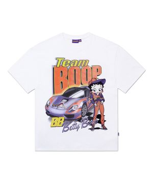 [베티붑] 레이싱 티셔츠 - 화이트