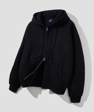 (기모)2_WAY 스웨트 후디드 집업 [블랙]