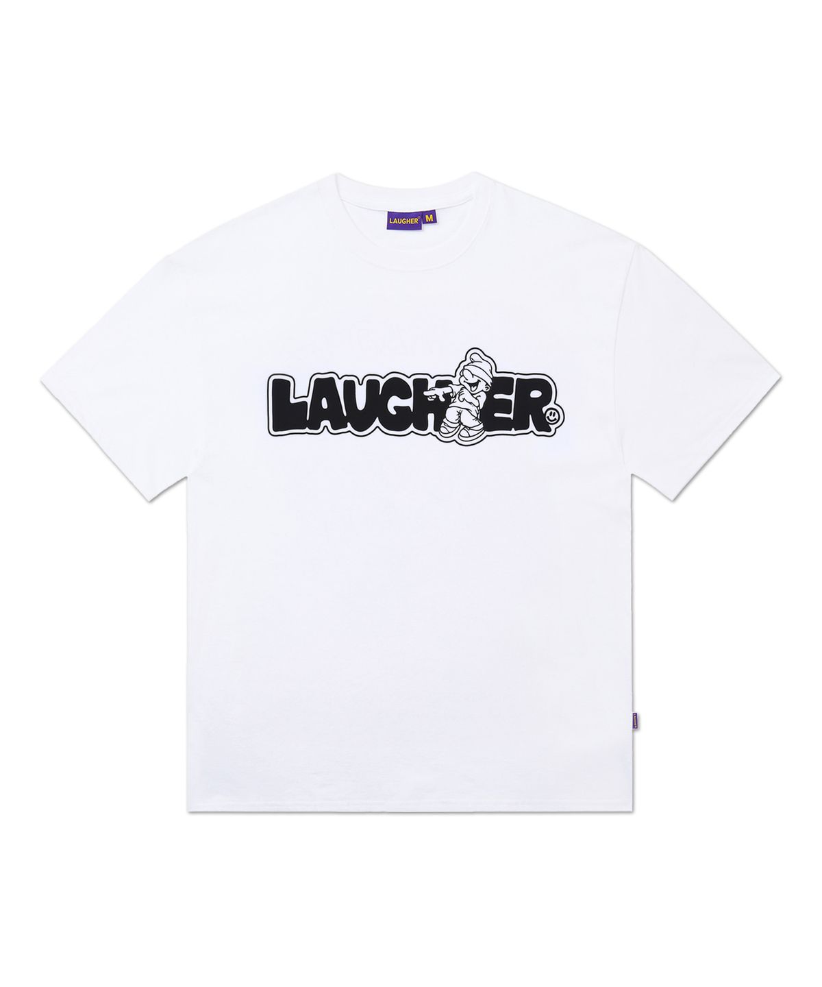 라퍼(LAUGHER) 라퍼 시그니처 로고 티셔츠 - 화이트