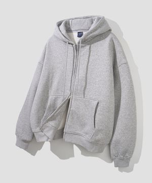 (기모)2_WAY 스웨트 후디드 집업 [그레이]