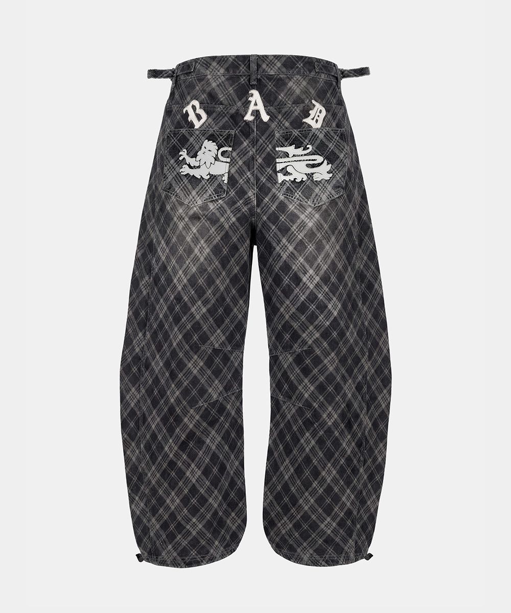 Badblood ダークグレー ショートパンツ ナンバープリント 91 Badblood