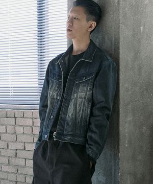 [피인오 X 디나쑈] 워시드 트러커 데님 자켓 - 딥블루