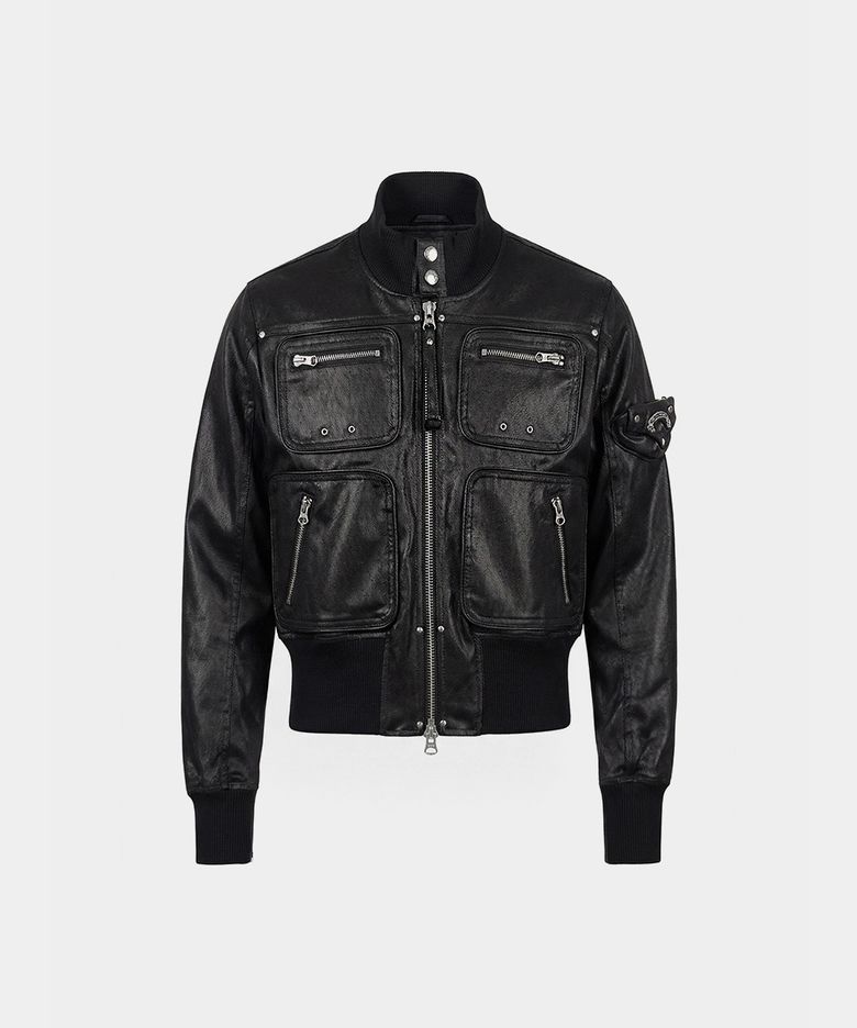 Laguna High-Neck Bomber Jacket - Coated Black