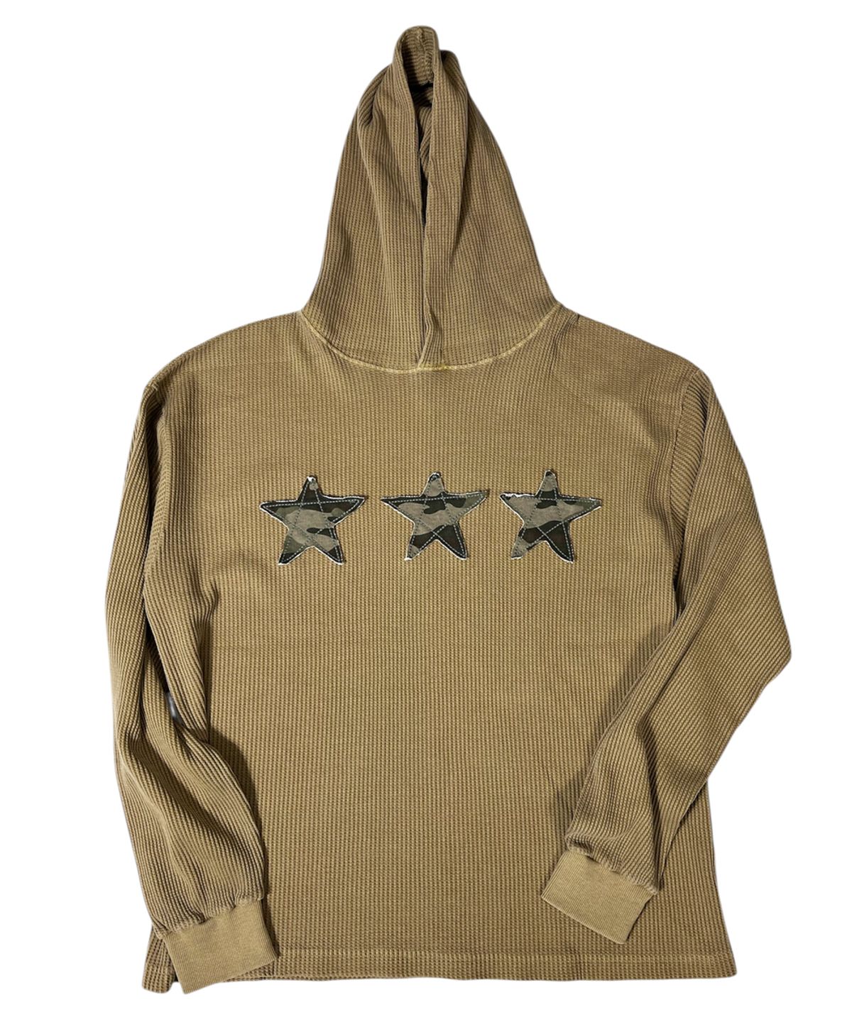 스케이터락(SK8ER ROCK) Stars Pigment Waffle Hoodie ((sand))