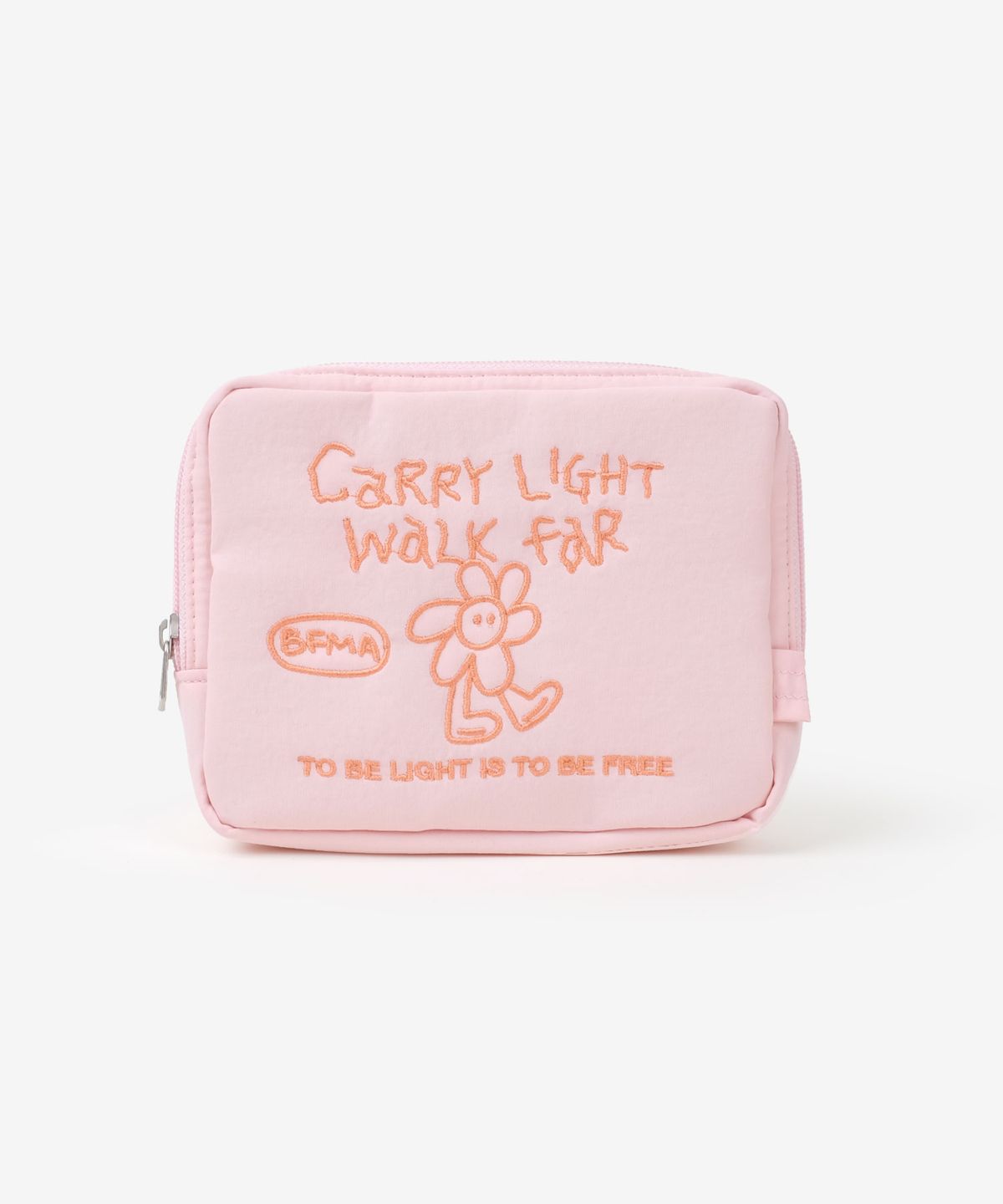 벌룬프렌즈(BALLOON FRIENDS) Carry Light 자수 파우치 핑크