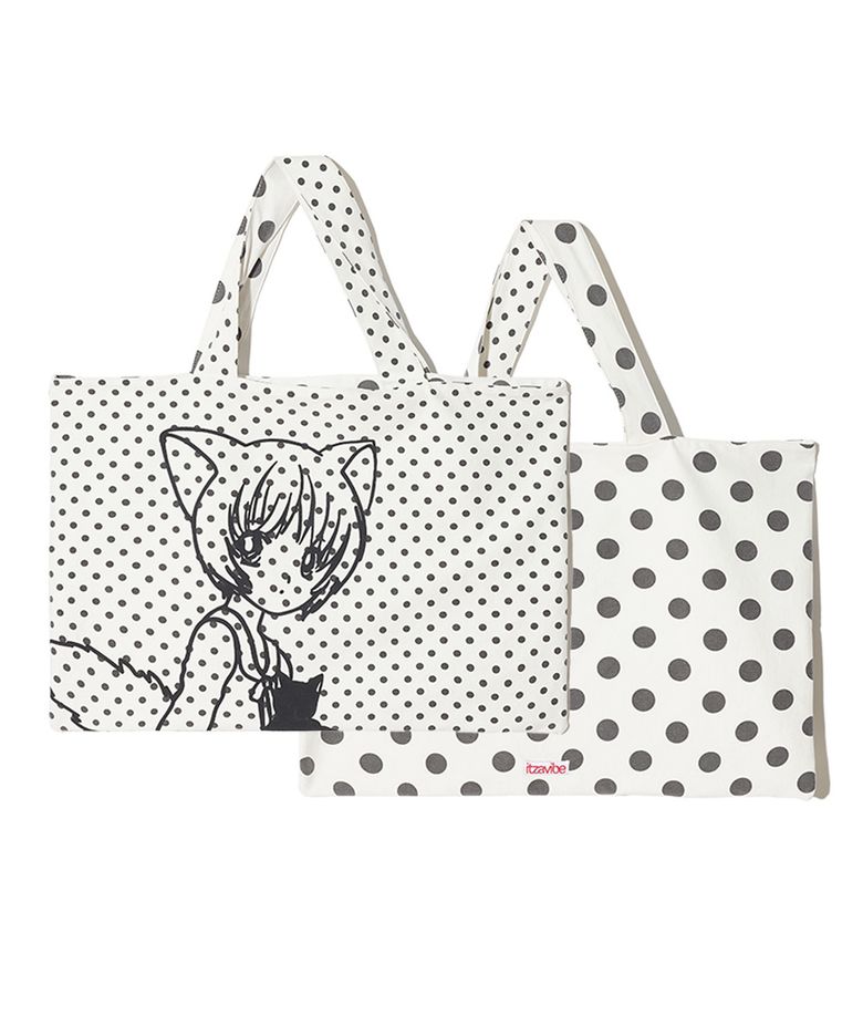 CAT GIRL DOT REVERSIBLE BAG
