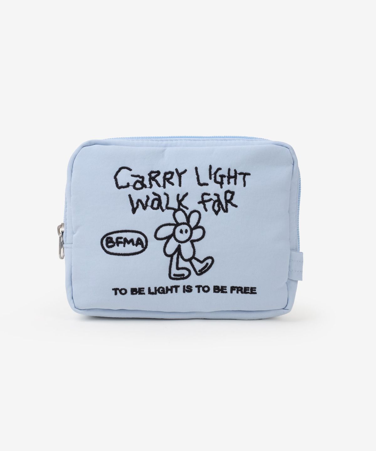 벌룬프렌즈(BALLOON FRIENDS) Carry Light 자수 파우치 스카이블루
