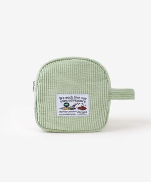 코듀로이 코지 파우치 라이트 그린