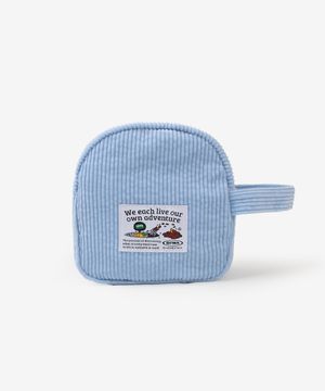 코듀로이 코지 파우치 블루