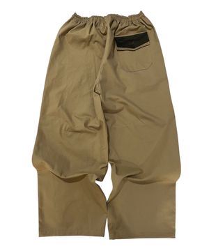 Camo Flap Cotton Wide Pants ((beige))
