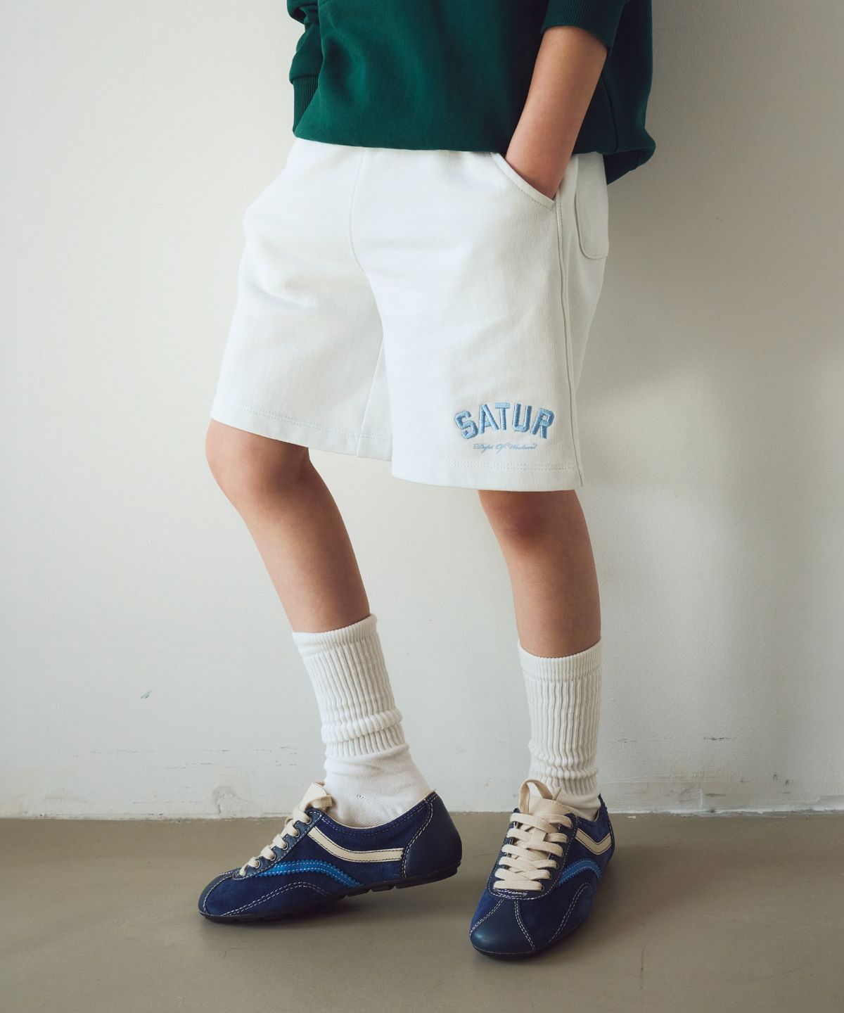 세터 키즈(SATUR KIDS) (K) 그래픽 포인트 쇼츠 크림
