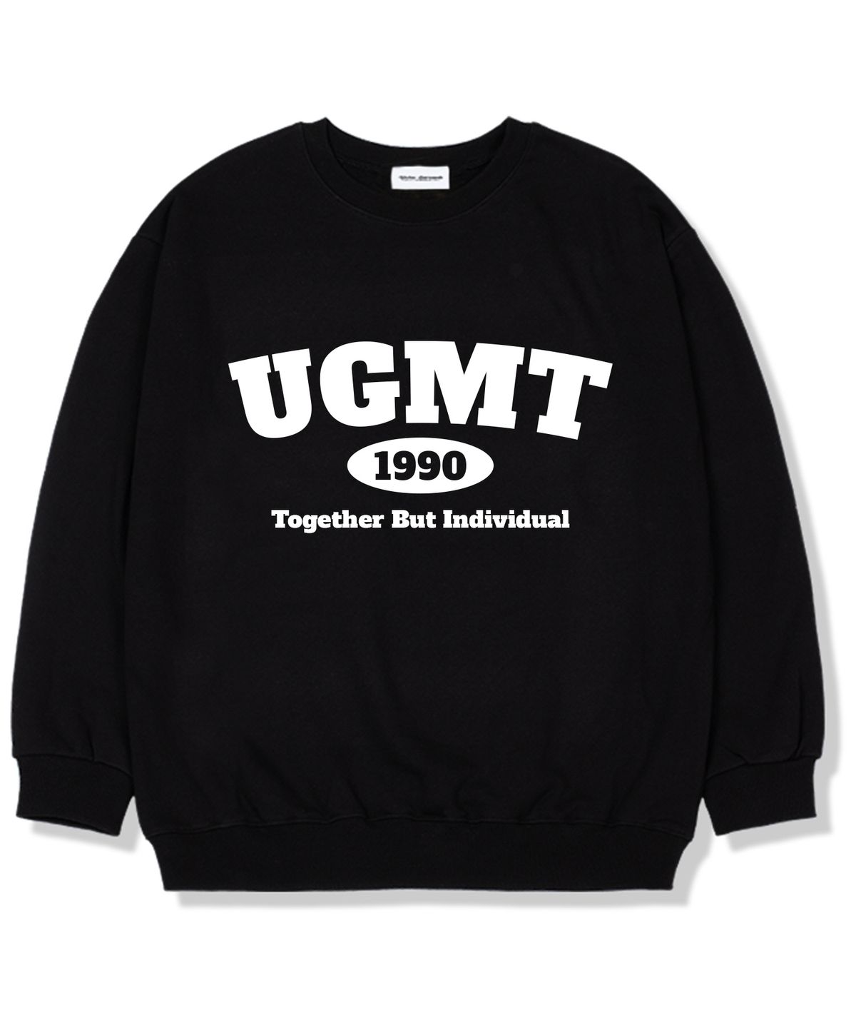 유니온가먼츠(UNION GARMENTS) UGMT헤리티지로고 기모안감 오버핏 맨투맨 티셔츠 블랙