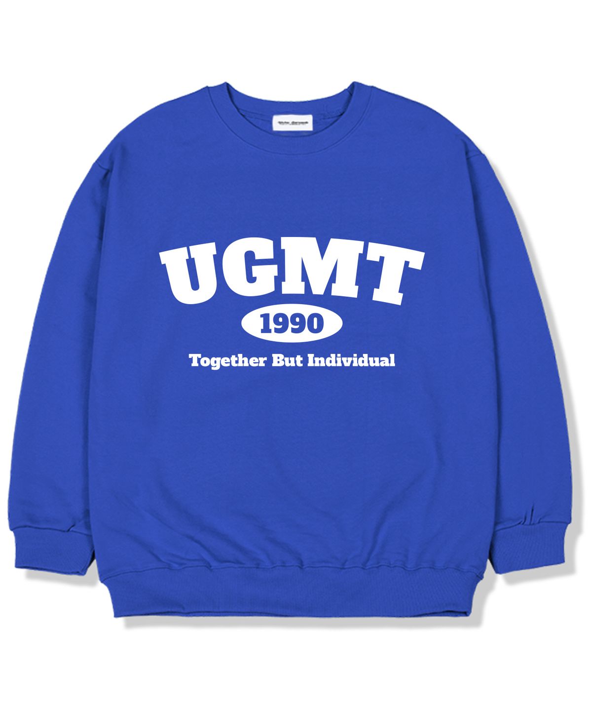 유니온가먼츠(UNION GARMENTS) UGMT헤리티지로고 기모안감 오버핏 맨투맨 티셔츠 블루