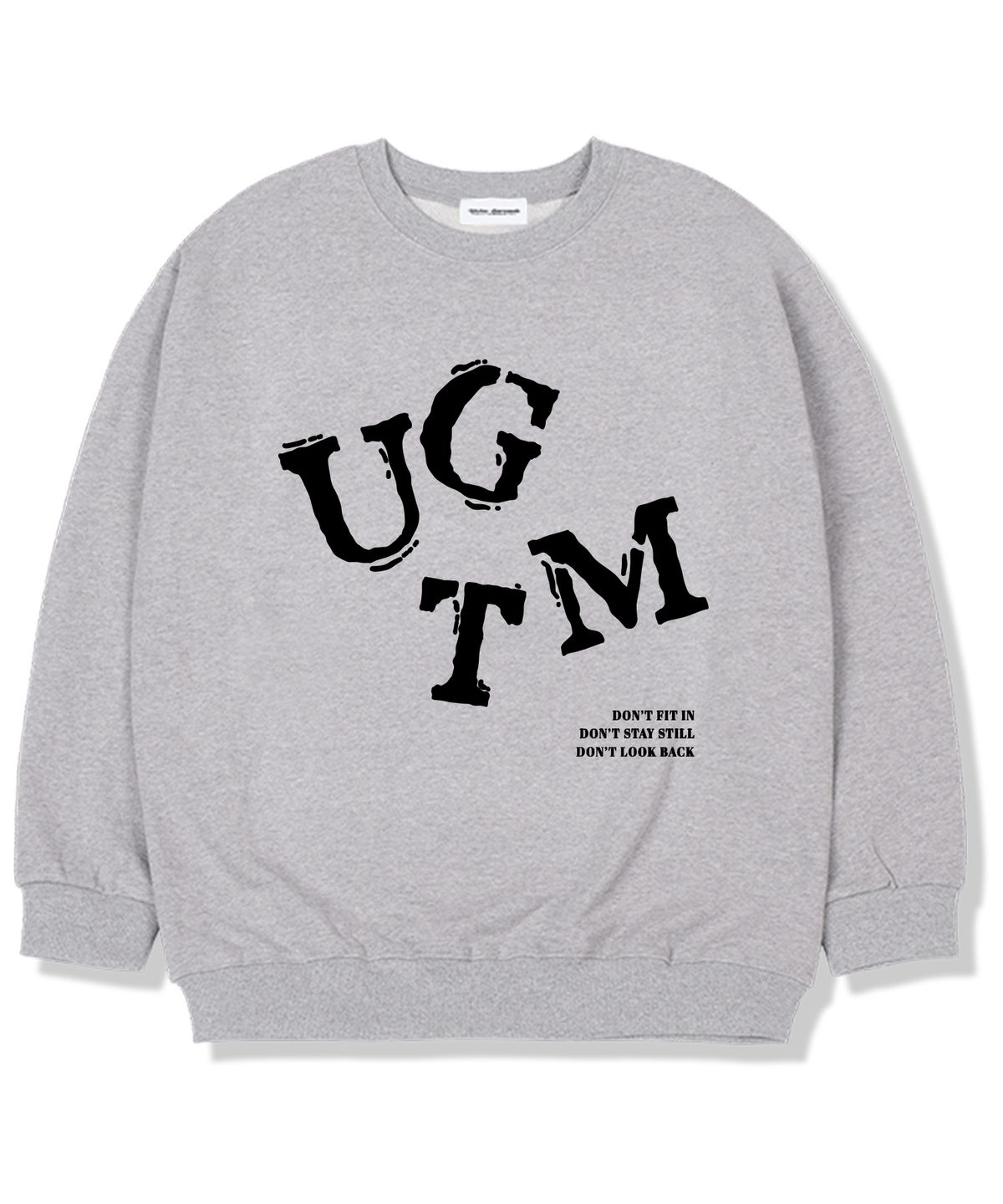 유니온가먼츠(UNION GARMENTS) 돈핏 기모안감 오버핏 맨투맨 티셔츠 그레이
