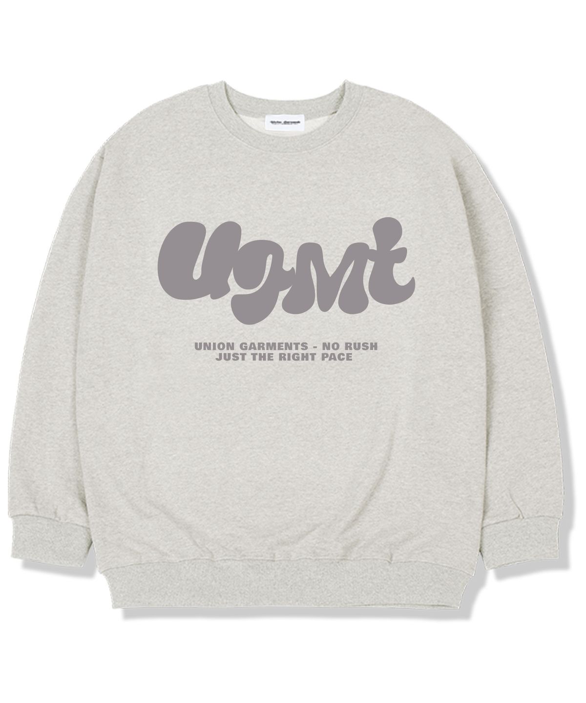 유니온가먼츠(UNION GARMENTS) 라이트패이스 기모안감 오버핏 맨투맨 티셔츠 오트밀