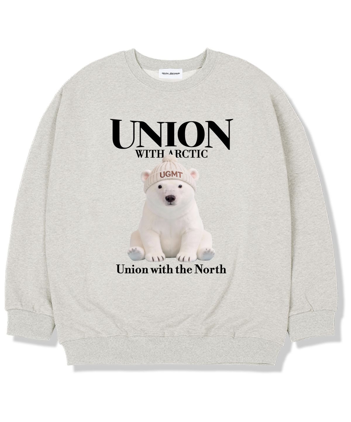 유니온가먼츠(UNION GARMENTS) UGMT베어 기모안감 오버핏 맨투맨 티셔츠 오트밀