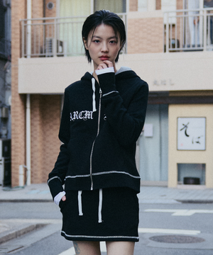 아크메서드 애프터 클래스 로고 후드 집업 [블랙]