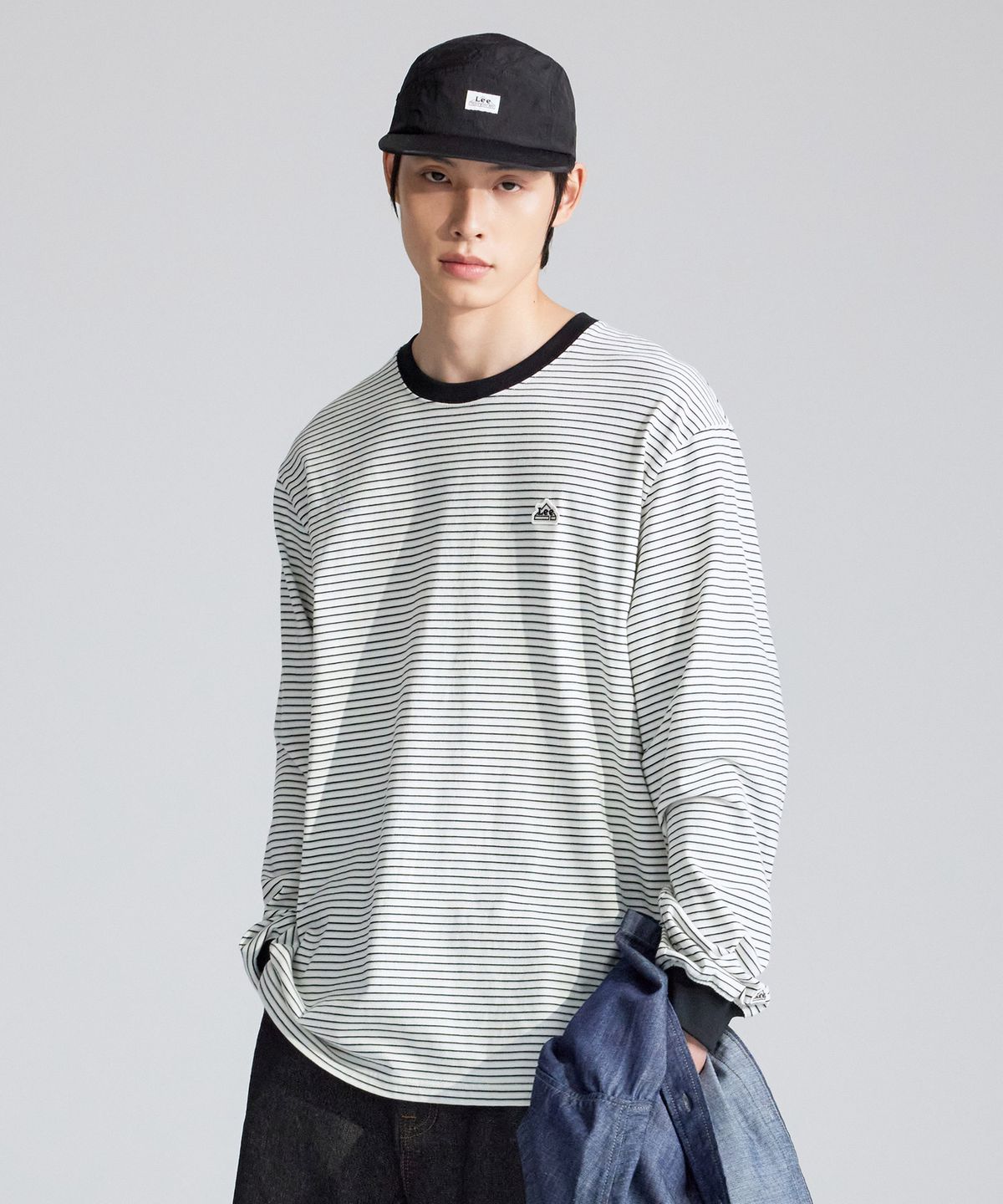 리(LEE) 스트라이프 긴팔 티셔츠 아이보리