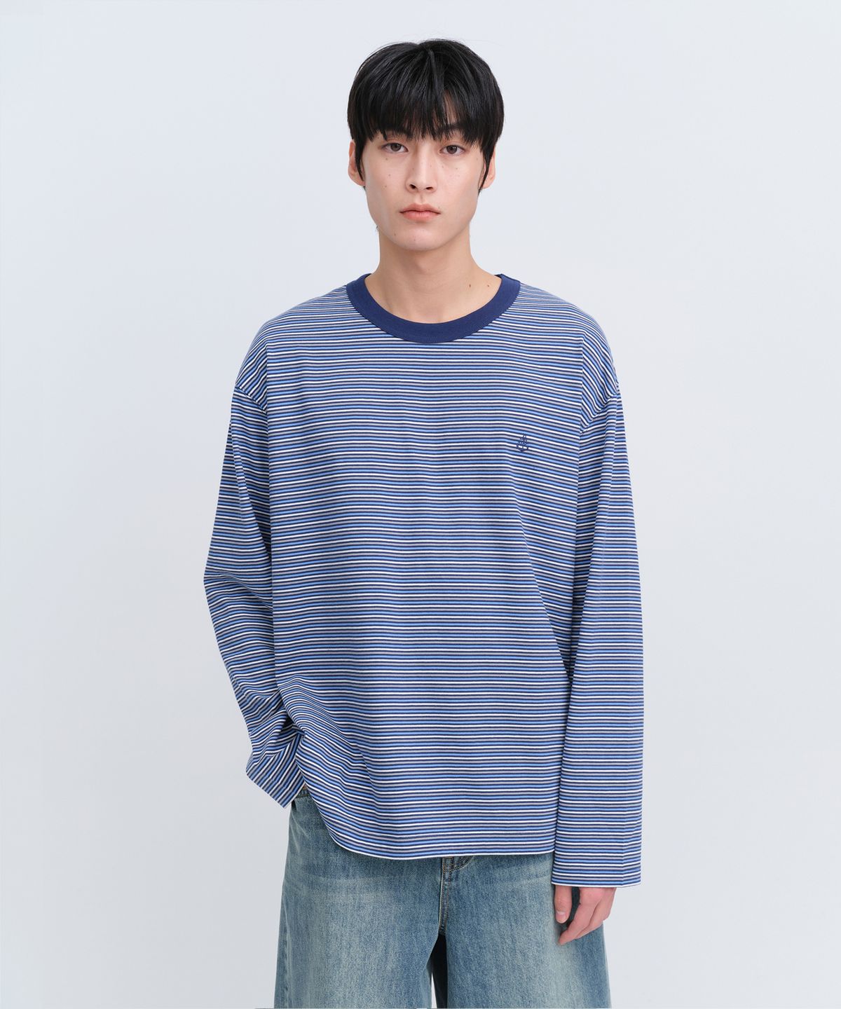 유니폼브릿지(UNIFORM BRIDGE) ubc multi stripe l/s t-shirt blue