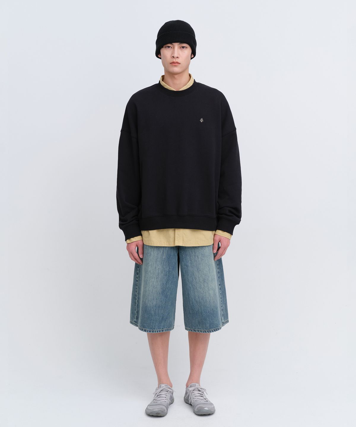 유니폼브릿지(UNIFORM BRIDGE) oversized anchor sweatshirt black