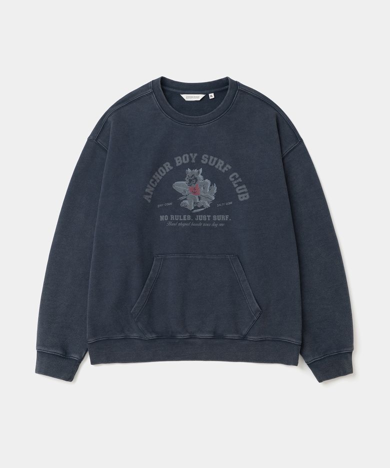 anchor boy dyeing sweatshirt navy