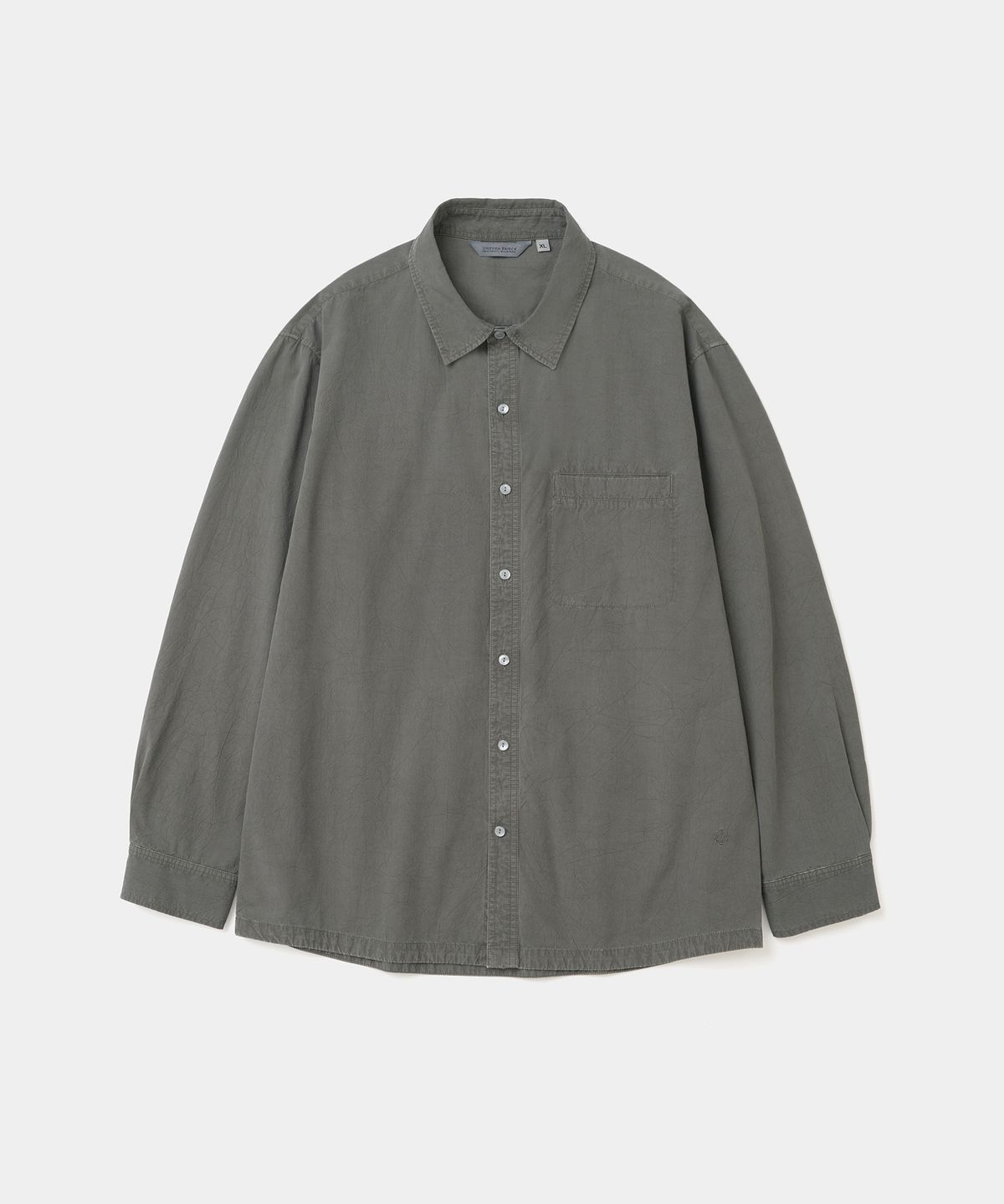 유니폼브릿지(UNIFORM BRIDGE) garment dyeing shirt charcoal