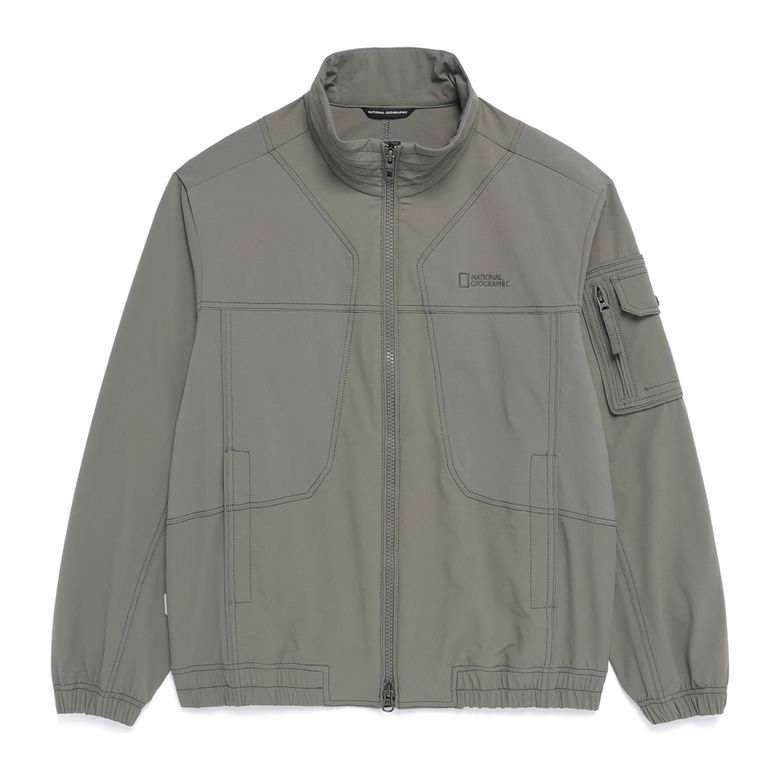 N261UJP080 코버스 스트레치 하이넥 블록형 점퍼 G/KHAKI