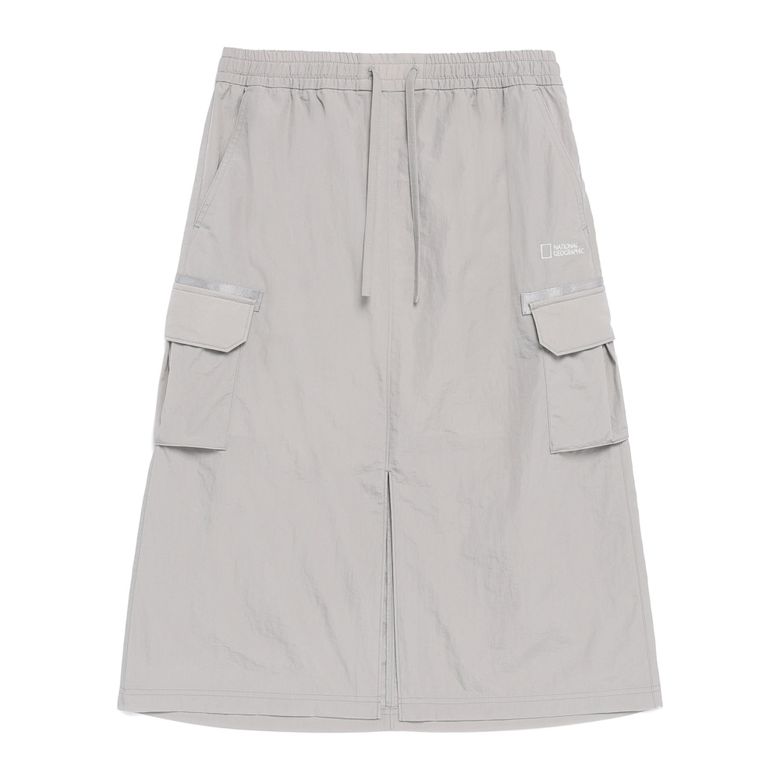N261WSK960 여성 오르카 타슬란 A라인 카고 스커트 L/GREY