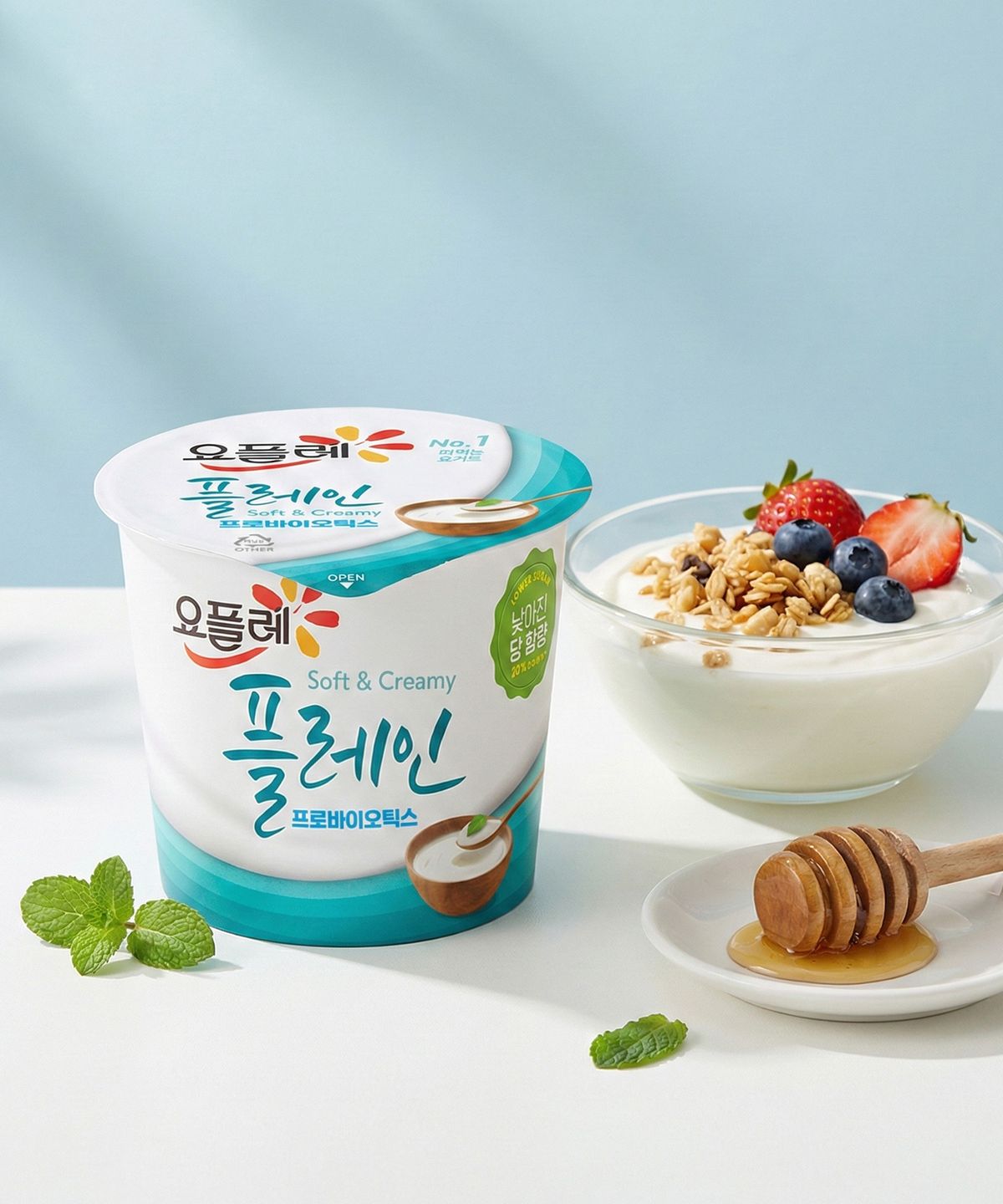 빙그레(BINGGRAE) 요플레 홈 플레인 180g 12입 요거트