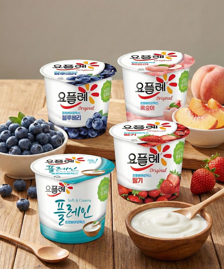 요플레 홈 180g 혼합 12입 (딸기/블루베리/복숭아/플레인 각3개씩) 요거트