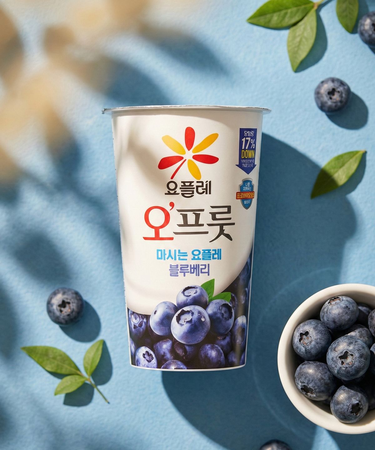 빙그레(BINGGRAE) 요플레 오프룻  블루베리 180ml 20개 / 마시는 요거트