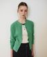 우먼 클로버하트 케이블 가디건 그린