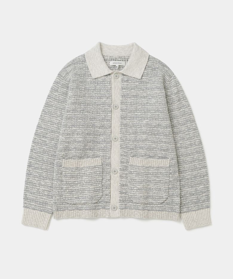 tweed knit cardigan grey