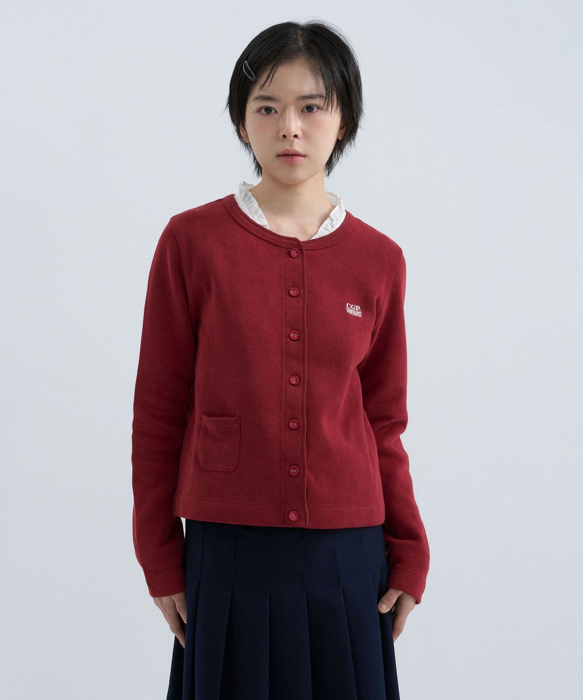 코드그라피(CGP) (우먼) 데일리 가디건-레드