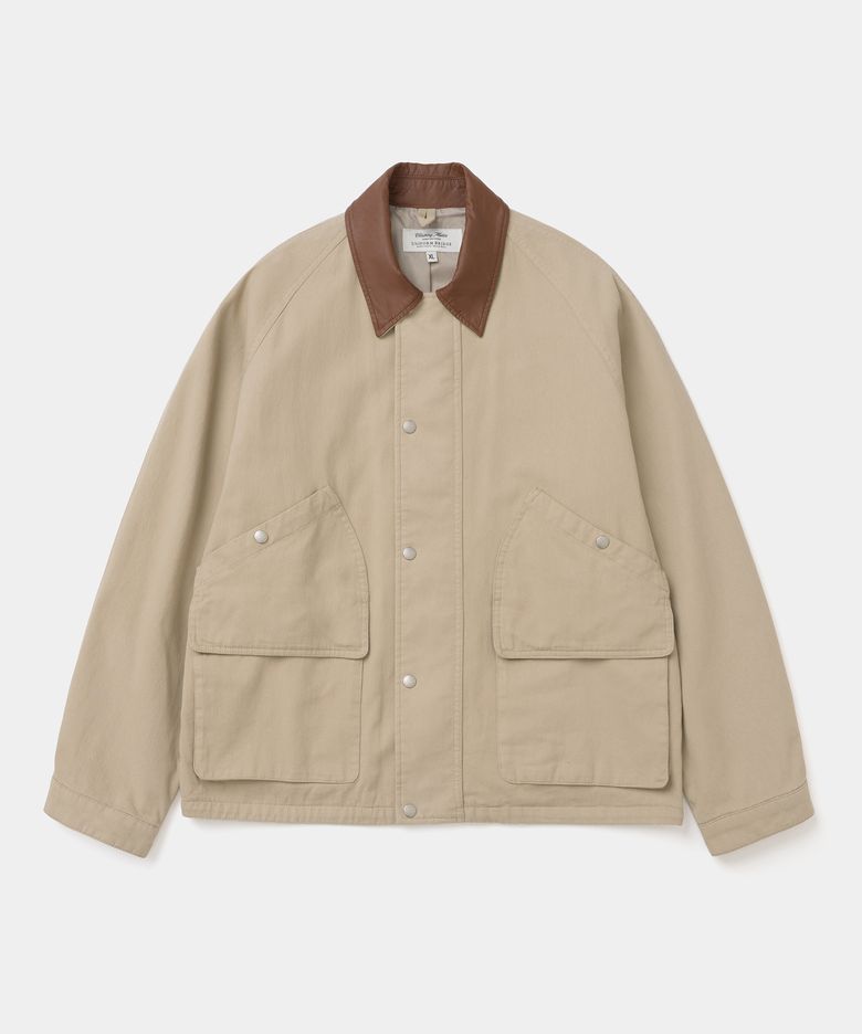 short hunting field jacket beige